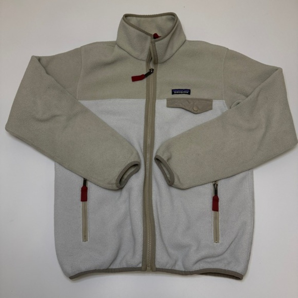 Patagonia Synchilla Tan Cream Polyester Full Zip Fleece Jacket‎ Women's Small